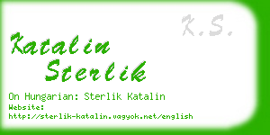 katalin sterlik business card